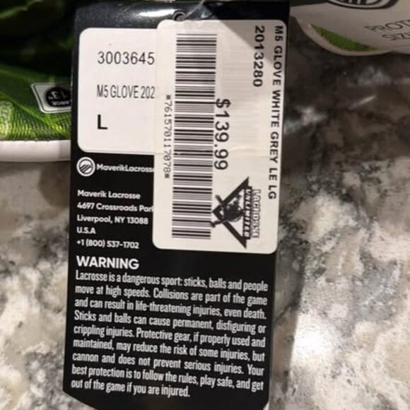 Maverik Lacrosse Gloves - Large (13) NEW - Picture 6 of 7